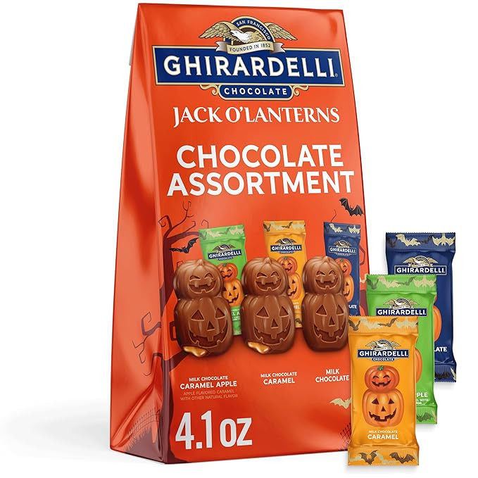 GHIRARDELLI Jack O’ Lanterns Chocolate Assortment, 4.1 oz Bag – Halloween Chocolate Variety P... | Amazon (US)