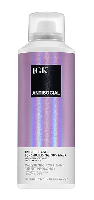 IGK ANTISOCIAL Bond-Building Dry Hair Mask | Repair + Soften + Shine | Vegan + Cruelty Free | | Amazon (US)