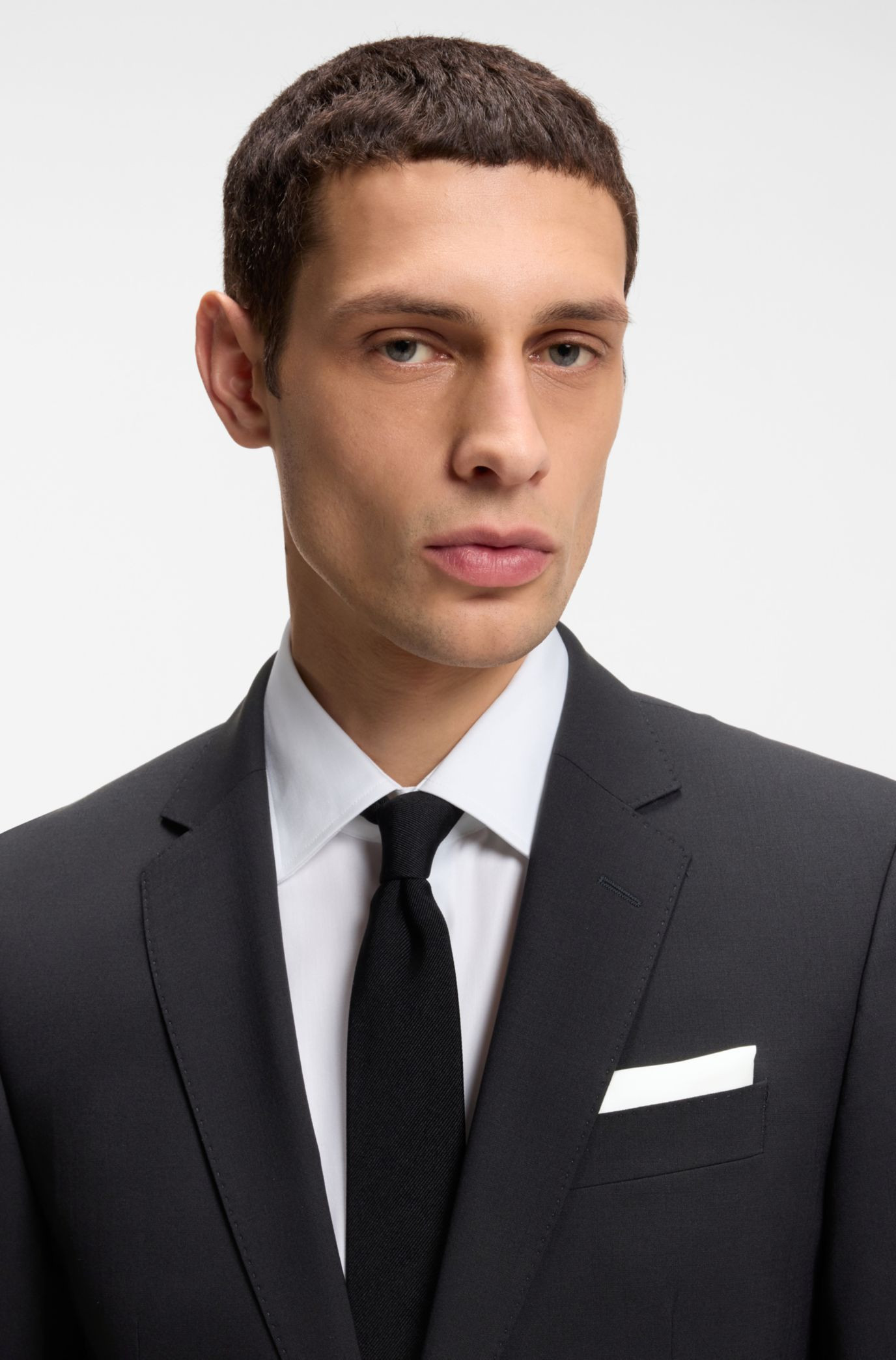 Slim-fit suit in stretch virgin wool | Hugo Boss (UK)