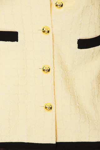 Taylor Matelasse Dress in Butter Yellow Black | Revolve Clothing (Global)