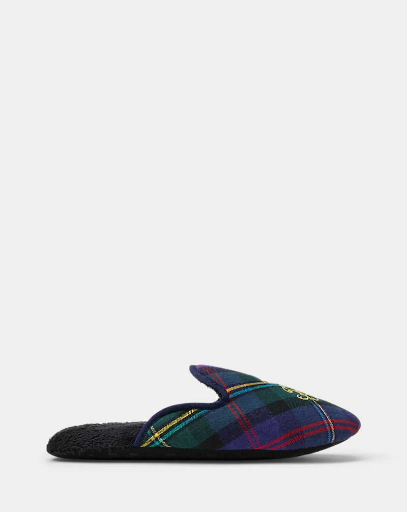 Plaid Monogram Slippers | Ralph Lauren (UK)