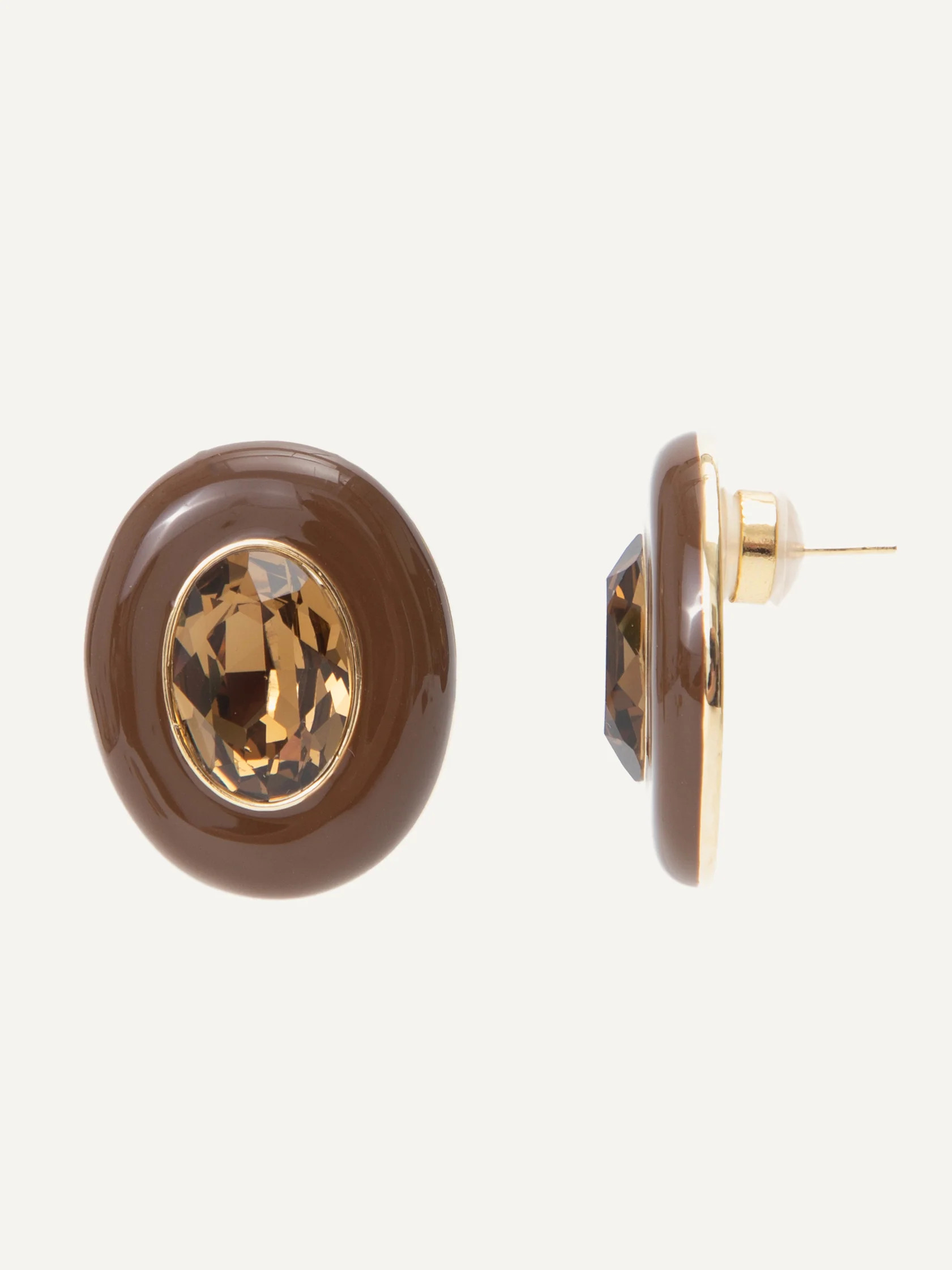 Carrie Earrings - Chocolate | Melania Clara