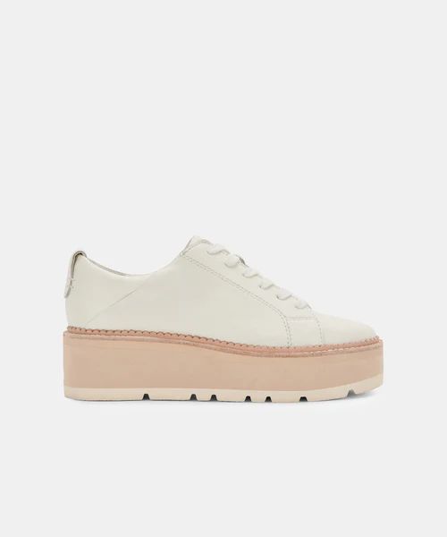 TOYAH SNEAKERS IN WHITE LEATHER | DolceVita.com
