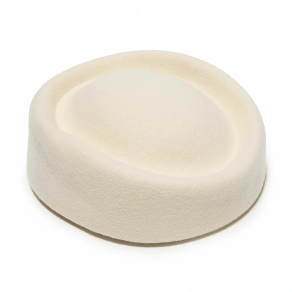 IVORY CONTOURED PILLBOX HAT | LELE SADOUGHI