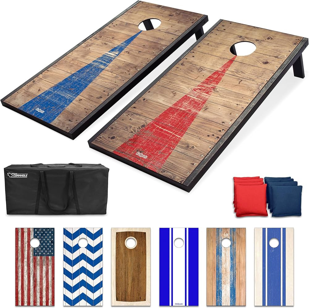 GoSports Portable Cornhole Sets – Choose 4 x 2 ft or 3 x 2 ft Boards - Includes 8 Bean Bags, Tr... | Amazon (US)