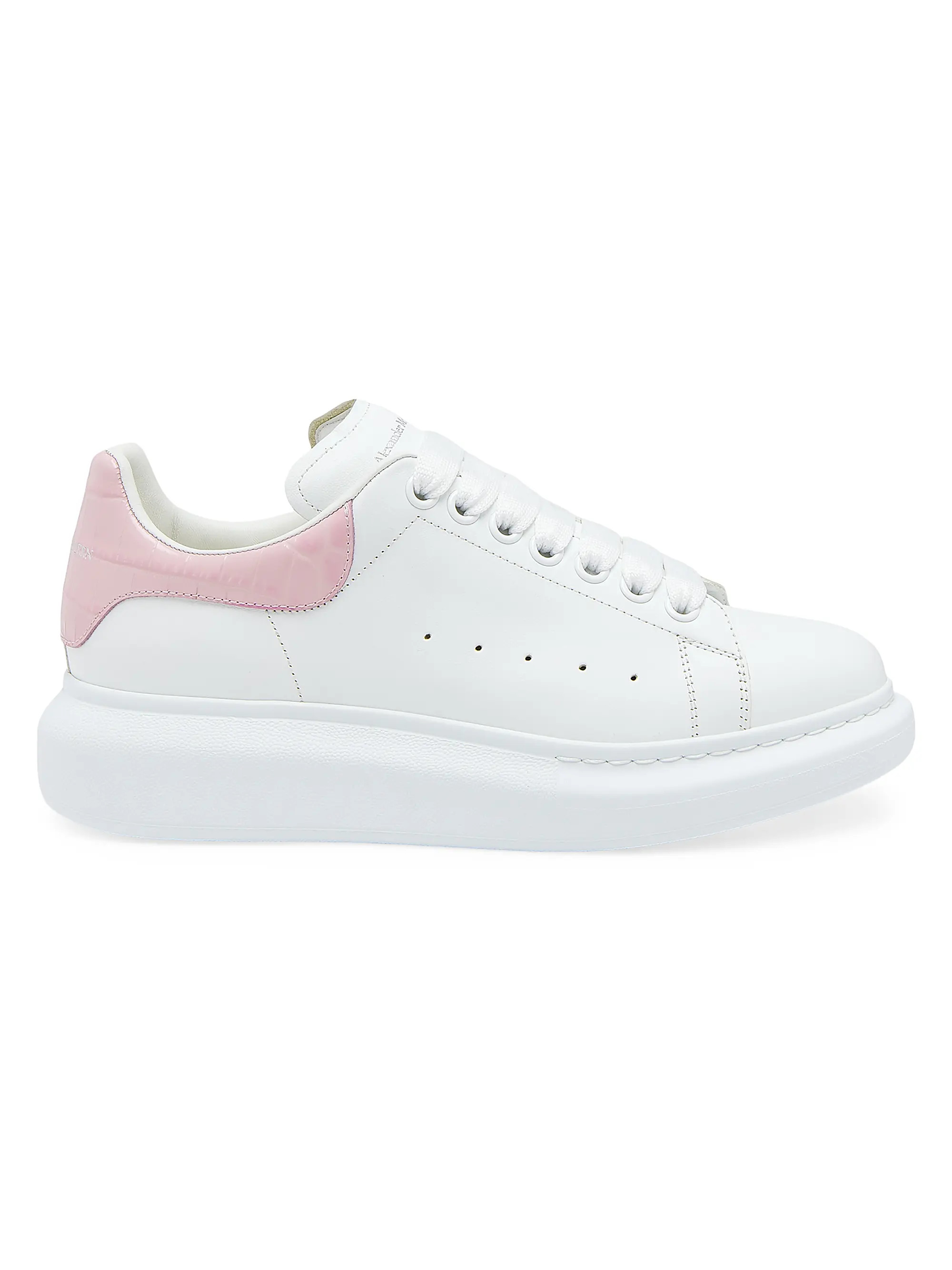 McQueen Leather Low-Top Sneakers | Saks Fifth Avenue | Saks Fifth Avenue