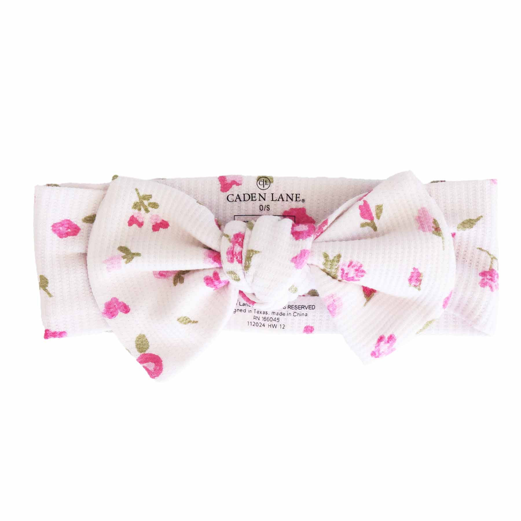Penny's Posies Bamboo Waffle Knit Large Bow Headwrap | Caden Lane