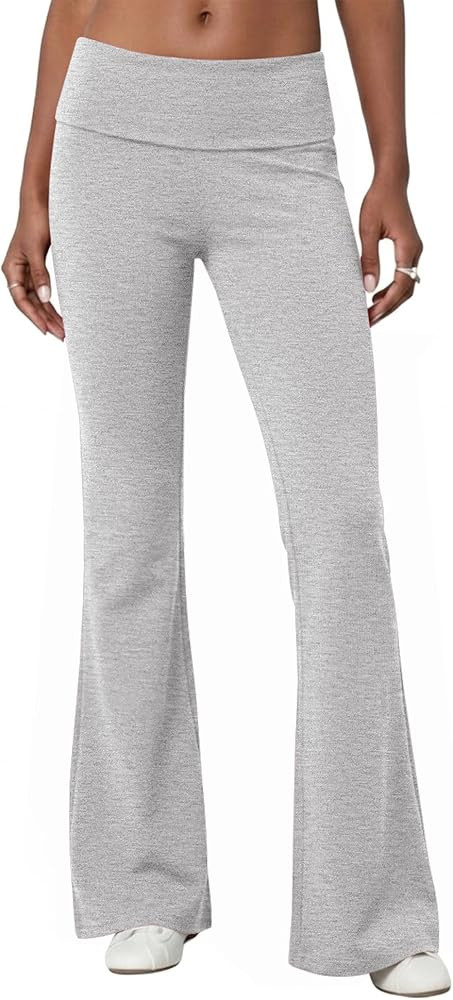 Rapbin Fold Over Flare Leggings for Women Yoga Pants Y2k Lounge Sweatpants Workout Athletic Jogge... | Amazon (US)