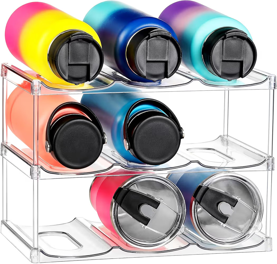 LARGER Compartment - Stackable Water Bottle Organizer Holder - for Stanley & Others' Large Tumble... | Amazon (US)