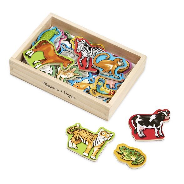 Melissa & Doug 20 Wooden Animal Magnets in a Box | Target