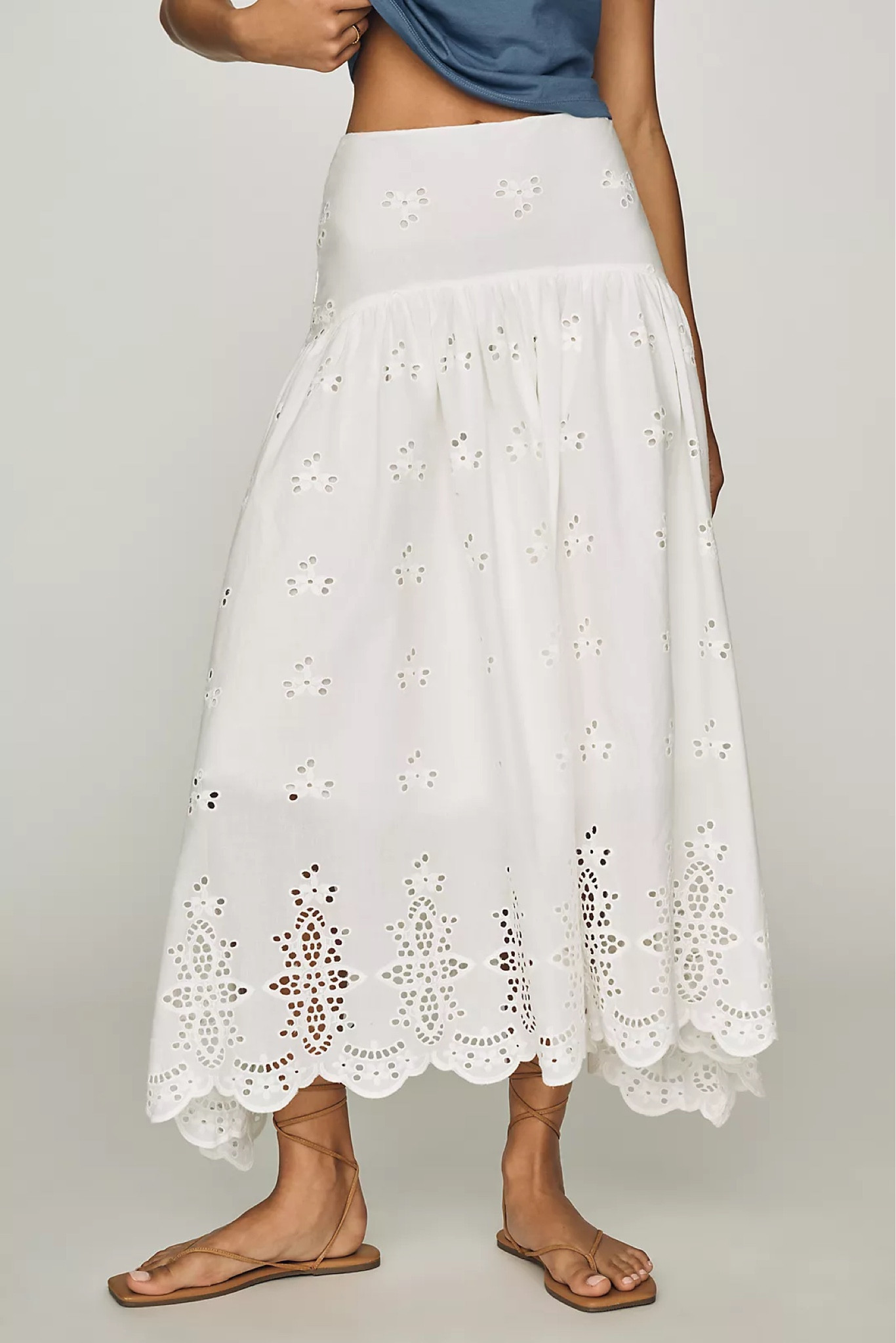 White Cotton Maxi Skirt, summer, summer outfit, summer skirt, white skirt, all white outfit, red white and blue 