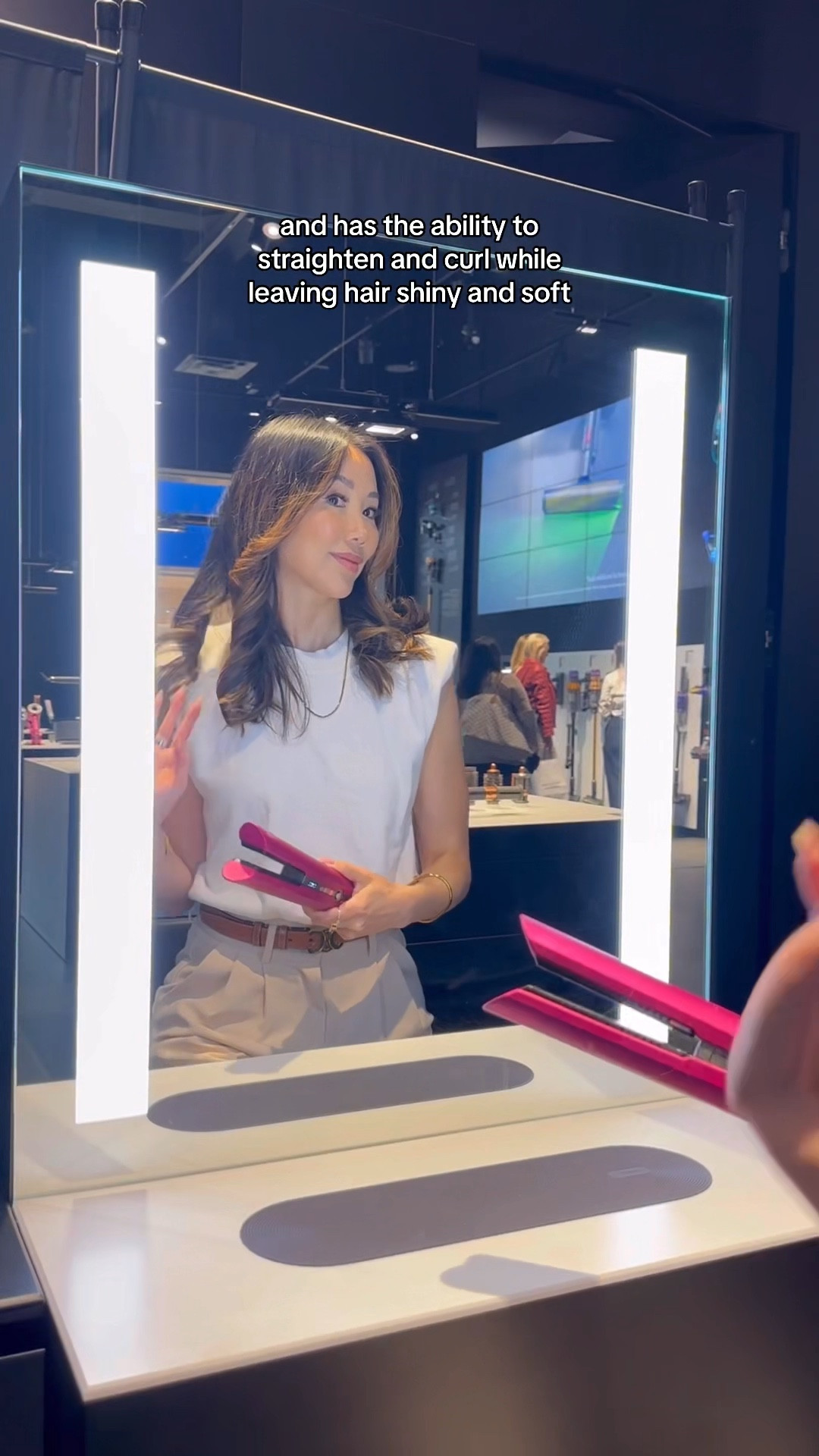  Hair dreams come true at the Dyson store!  Come along with me to @dysonhair at @yorkdalestyle to get the full in store experience with a personal stylist!  Today I'm learning all the tips and tricks to using the Corrale Straightener! This multi tasking styling tool is the ultimate game changer!  It heats up in seconds, effortlessly creates sleek straight strands or bouncy curls, while leaving your hair shiny and soft!  I tried it myself, and wow, it's a total breeze to use!  Don't miss out - visit your local Dyson store for the full experience!  #HairDreamsComeTrue #DysonHair #ad


#LTKbeauty #LTKFind #LTKstyletip