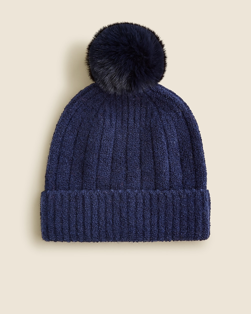Ribbed pom-pom beanie in Supersoft yarn | J. Crew US