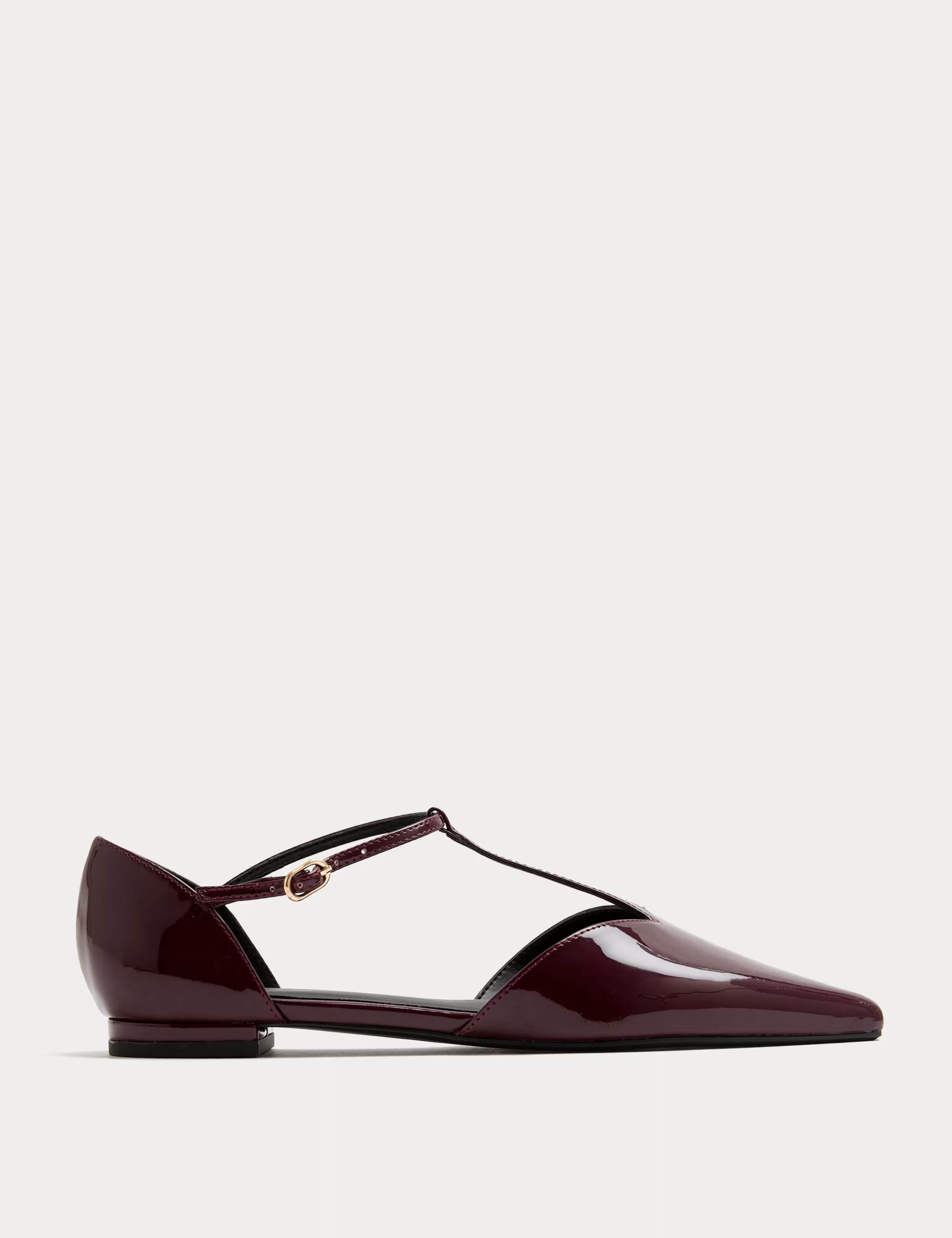 Patent T Bar Flat Pointed Ballet Pumps | Marks & Spencer (UK)