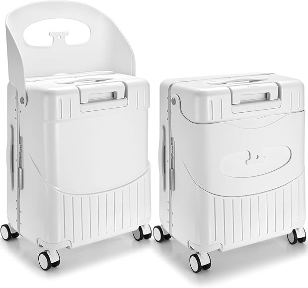 22 Inch Luggage with Seat for Kids Expandable Ride on Suitcase with Spinner Wheels and Locks for ... | Amazon (US)