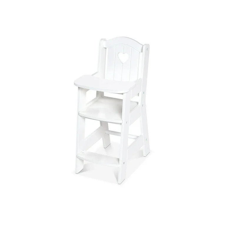 Melissa and Doug Mine to Love Wooden Play High Chair for Dolls, Stuffed Animals - White (18inH x ... | Walmart (US)