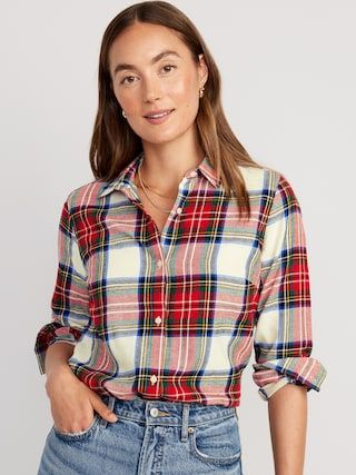 Plaid Flannel Shirt for Women | Old Navy (US)