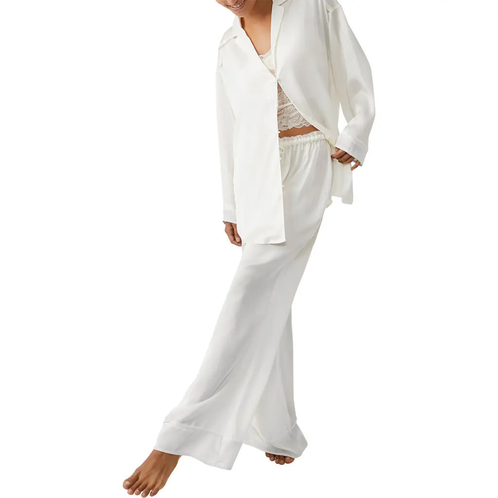 Free People Dreamy Days Pajamas in Ivory at Nordstrom Rack, Size Large | Nordstrom Rack