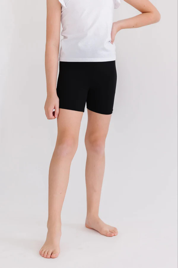 Black Twirl Shorts | Mila & Rose