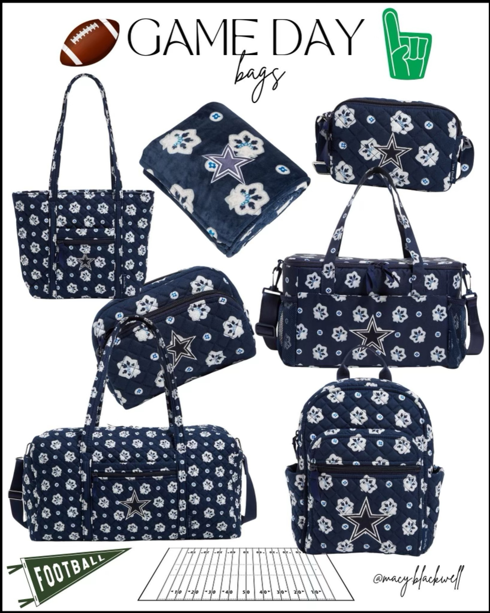 Vera Bradley nfl collection. Dallas cowboys. Game day outfit. Stadium bag. Football game day  

#LTKSeasonal #LTKitbag #LTKstyletip