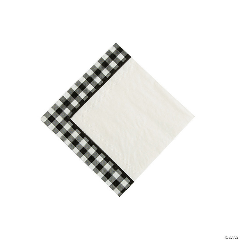 Black Gingham Beverage Napkins | Oriental Trading Company