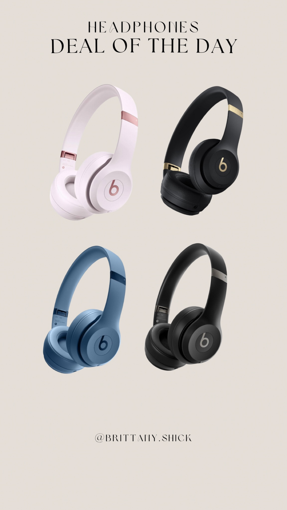 Deal of the day:  Beats Solo 4 - Wireless Bluetooth On-Ear Headphones, Apple & Android Compatible, Up to 50 Hours of Battery Life - Black & Gold Blue Pink Matte Black Christmas Holiday Gift Kids Teen 


#LTKGiftGuide #LTKCyberWeek #LTKSaleAlert