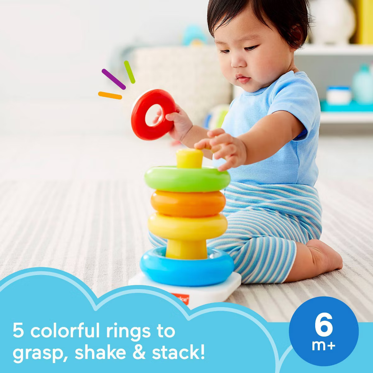 Fisher-Price Rock-a-Stack Sleeve Infant Stacking Toy | Target