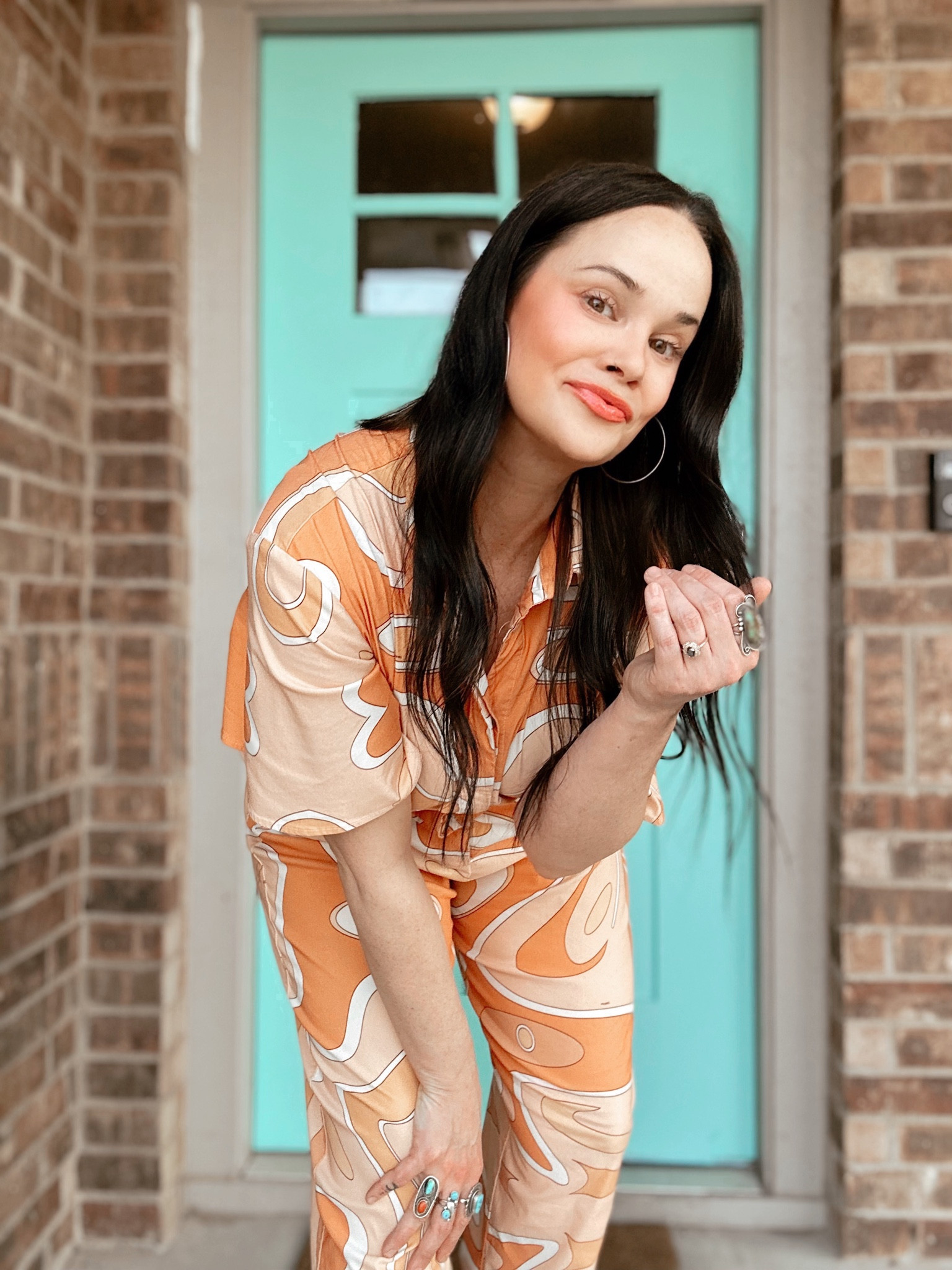 Sara Battaglia colorful orange sherbet jumper giving major 70’s meets y2k vibes. Perfect for the person who doesn’t want to style an outfit, just throw on and go!

#LTKstyletip #LTKcurves #LTKFestival