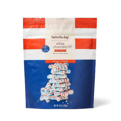 Vanilla Fudge Dipped Mini Pretzels with Red & Blue Drizzle - 10oz - Favorite Day™ | Target