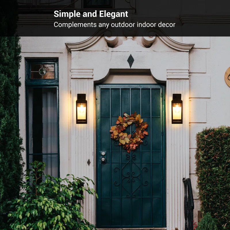 Rockmeade Black 11'' H Outdoor Wall Lantern | Wayfair North America