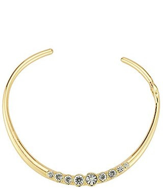 Mignonne Gavigan Finley Collar Necklace - Gold/Crystal | Dillard's