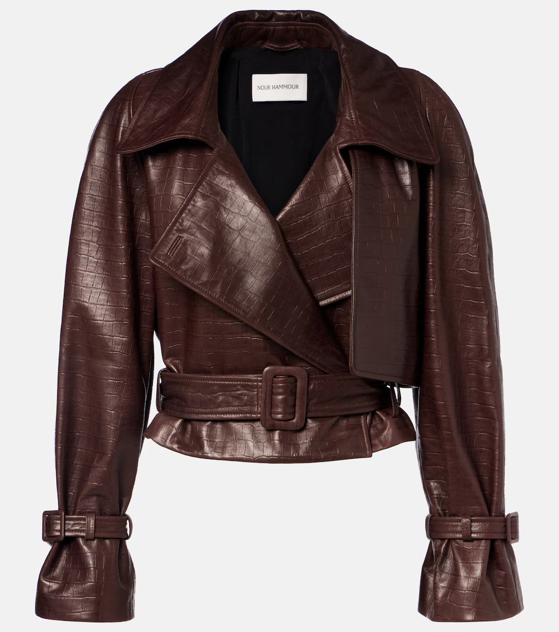 Hatti croc-effect leather jacket | Mytheresa (US/CA)
