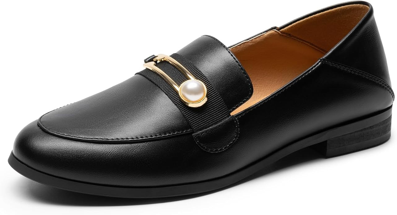 DREAM PAIRS Loafers for Women Slip On Comfortable Round Toe Casual Fashion Flats Dressy Shoes | Amazon (US)
