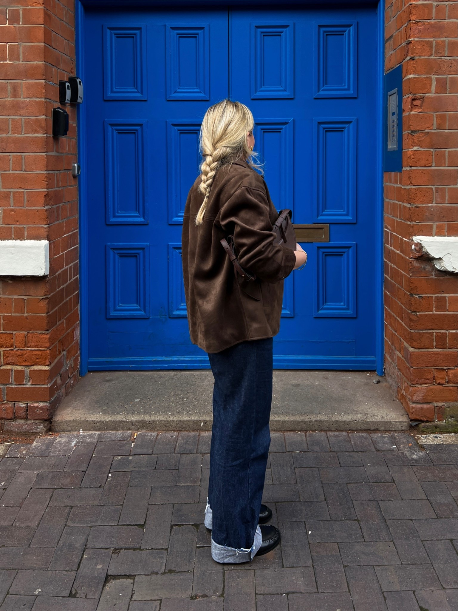 brown suedette jacket and dark jeans

#LTKspring #LTKuk