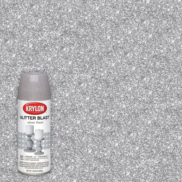 Krylon Glitter Blast Spray Paint, Silver Flash, 5.75 oz. - Walmart.com | Walmart (US)