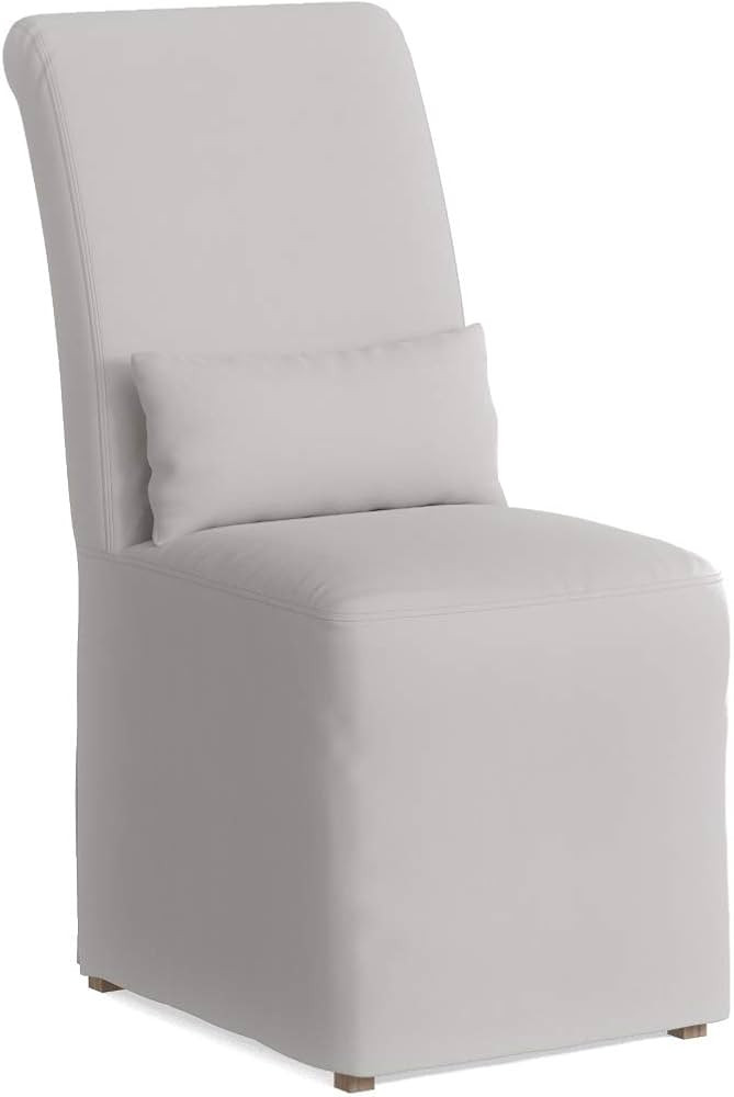 Sunset Trading Slipcovered Upholstered Dining Chair, Performance Fabric White | Amazon (US)