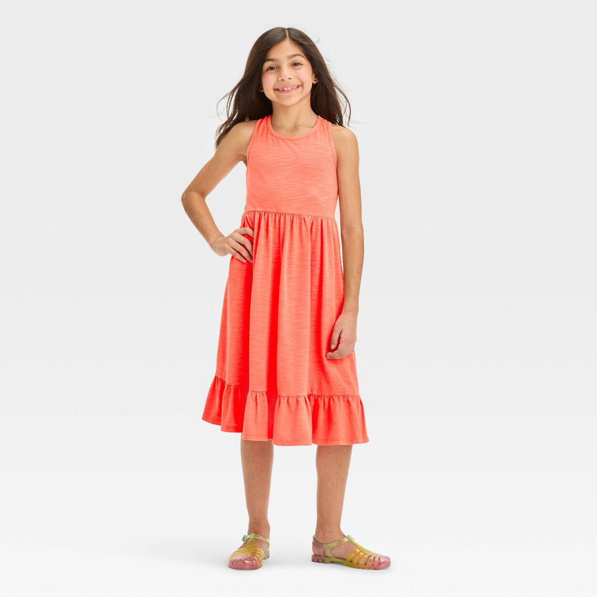 Girls' Sleeveless Twist Back Knit Dress - Cat & Jack™ | Target