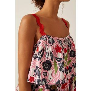 New Anthropologie x Maeve Tiered Printed Mini Dress sz MP | Poshmark