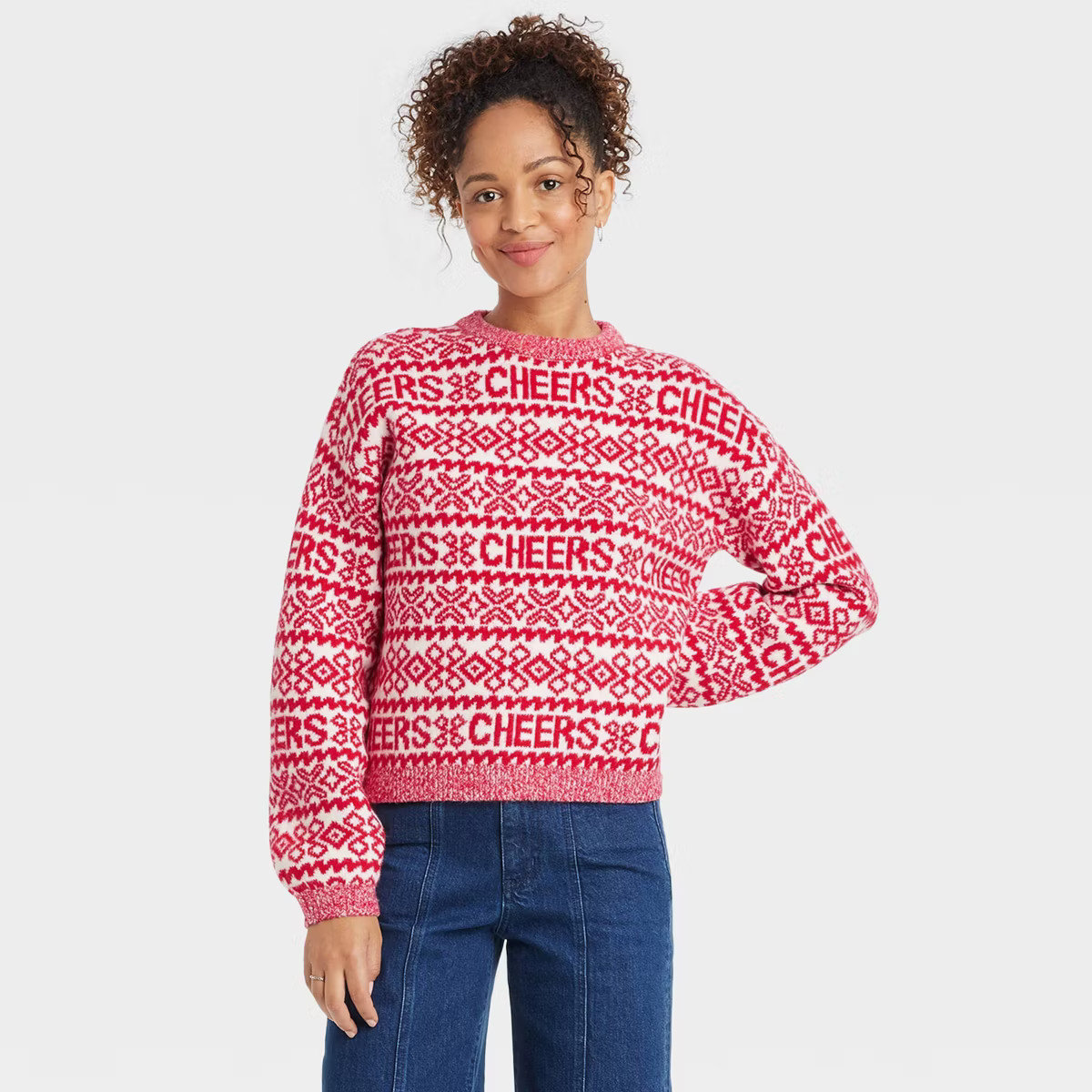Women’s Holiday Crewneck Pullover Sweater - A New Day™ | Target
