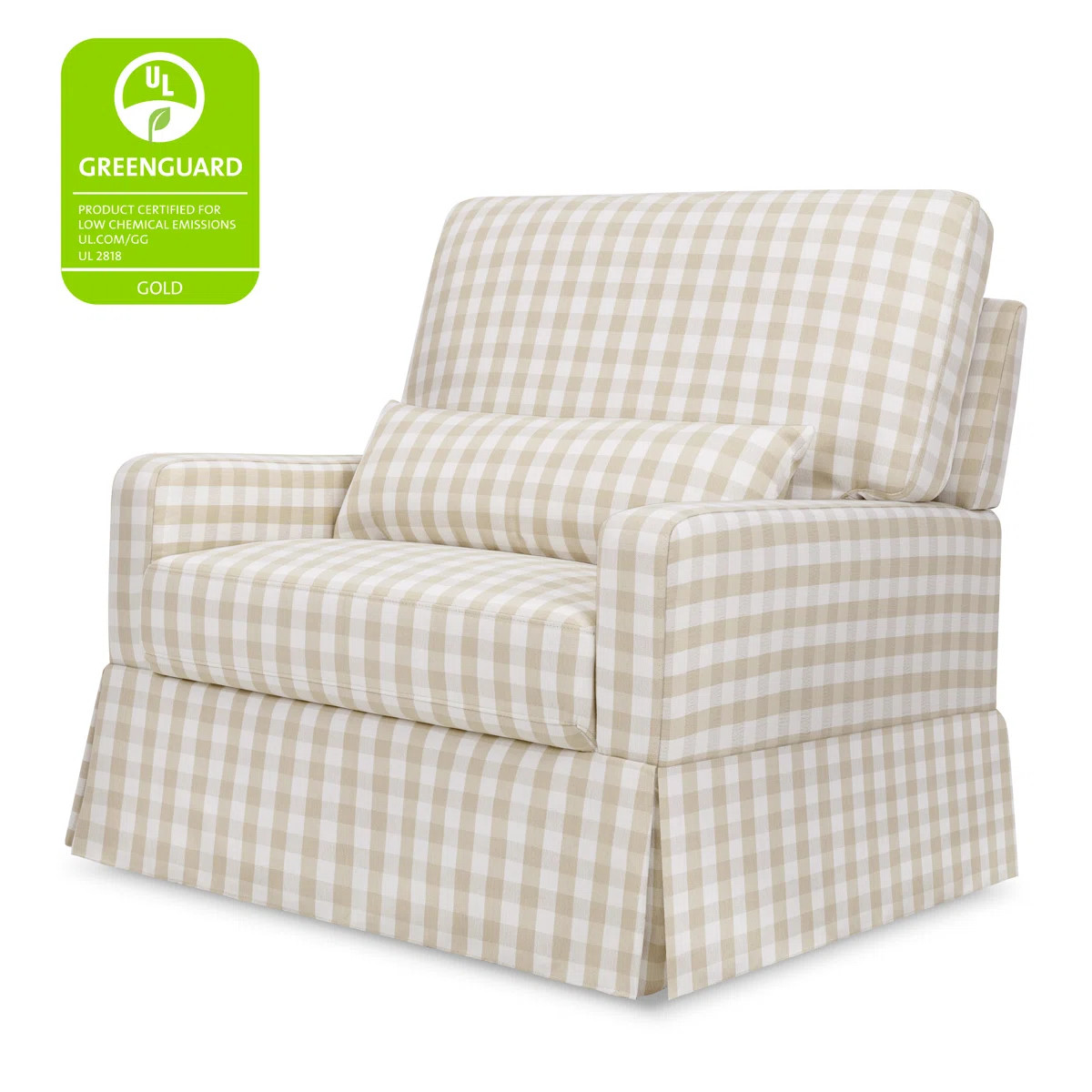 Crawford Pillowback Chair and a Half Upholstered Swivel Glider | Birch Lane