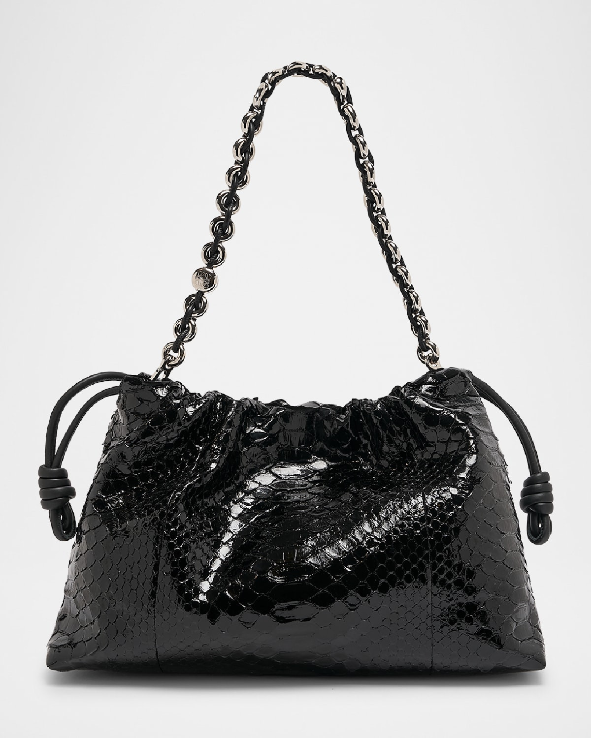 Flamenco Large Shoulder Bag in Patent Python | Neiman Marcus