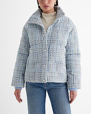 Tweed Puffer Coat | Express