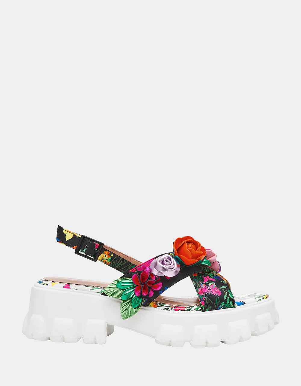NIKITTA BLACK MULTI Platform Strappy Sandal | Women's Sandals | Betsey Johnson