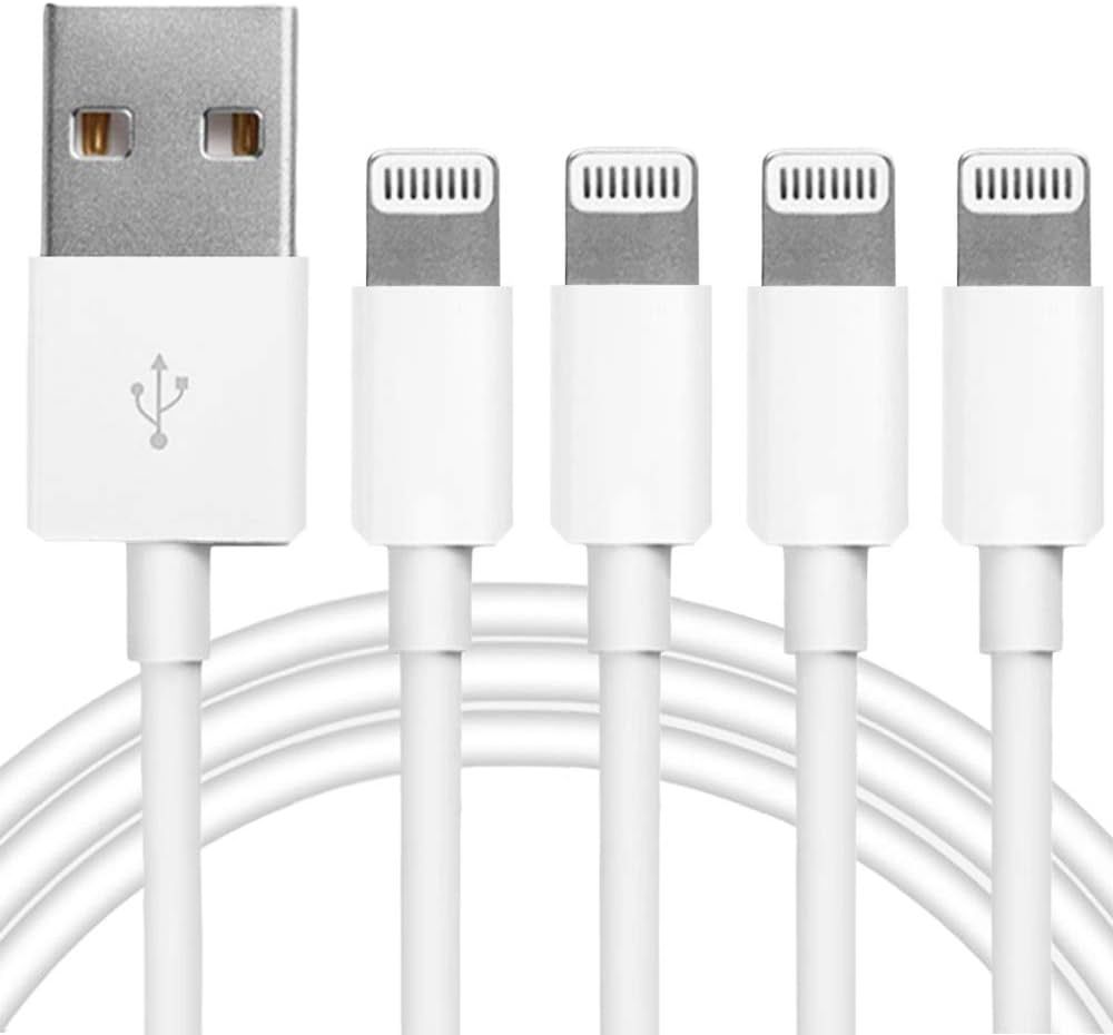 4Pack Original [Apple MFi Certified] Charger Lightning to USB Charging Cable Cord Compatible iPho... | Amazon (US)