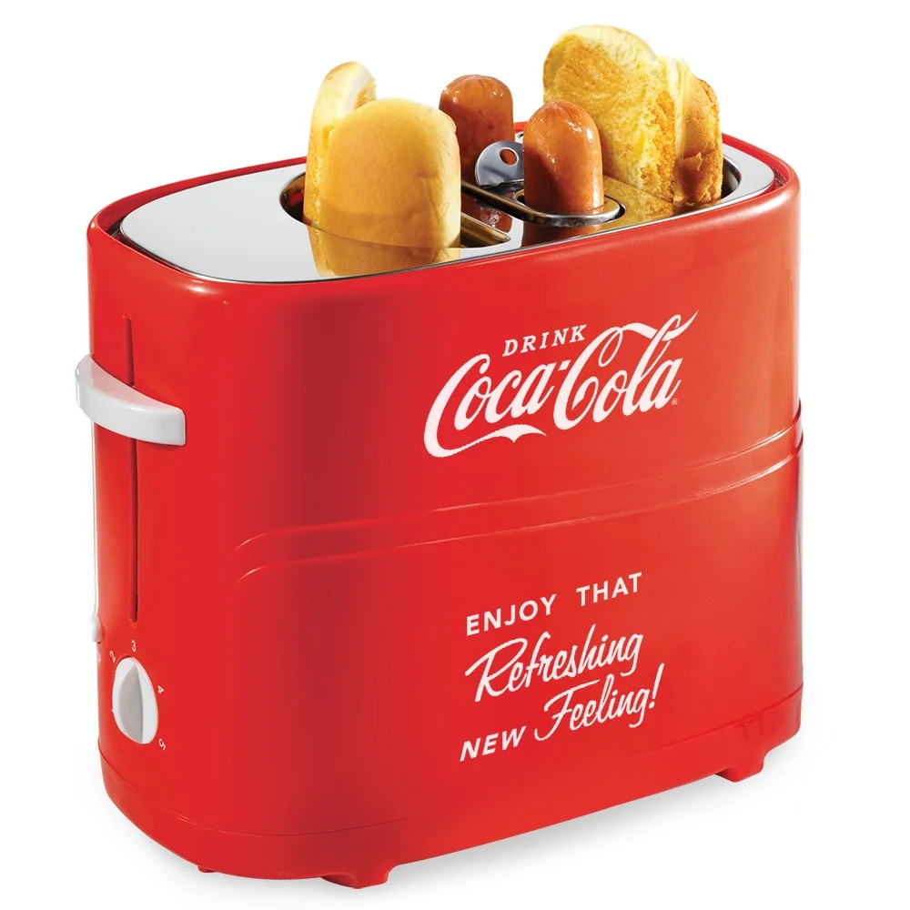 Nostalgia Coca-Cola Pop-Up Hot Dog Toaster, Coke Red | Walmart (US)