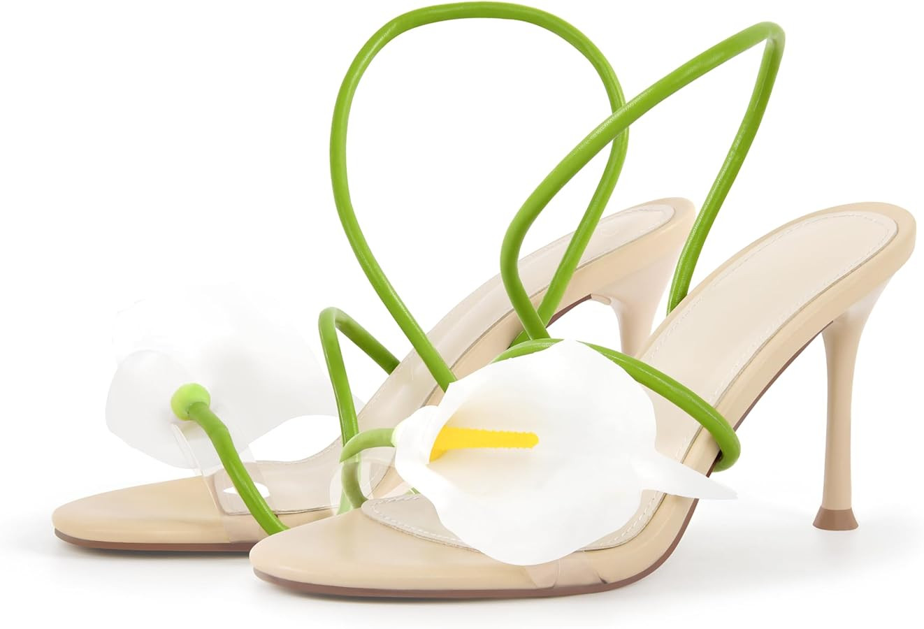 Calla Lily Heels for Women Wedding Heels Dressy Shoes | Amazon (US)