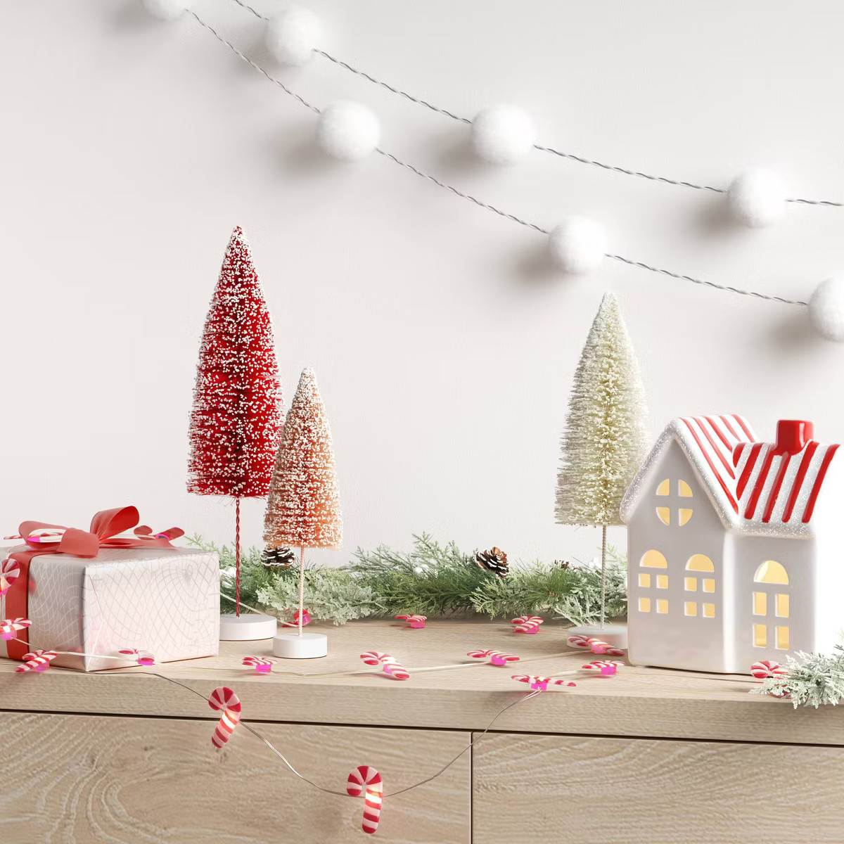 20ct LED Battery Operated Christmas Candy Cane Dew Drop Lights Warm White with Silver Wire - Wond... | Target