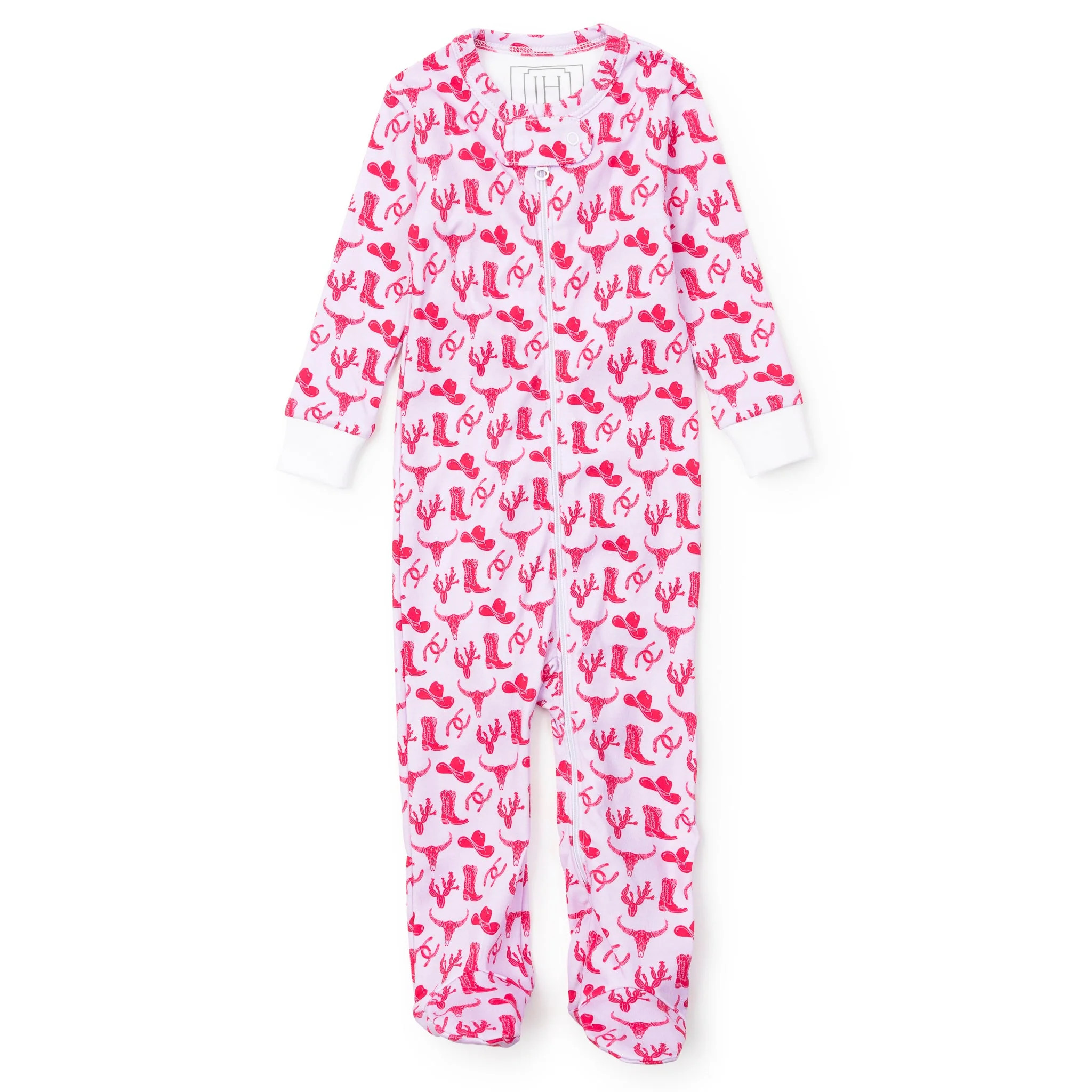 Parker Girls' Zipper Pajama - Wild West Pink | Lila and Hayes
