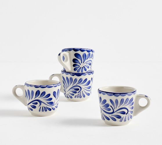 Puebla Porcelain Espresso Cups - Set of 4 | Pottery Barn (US)
