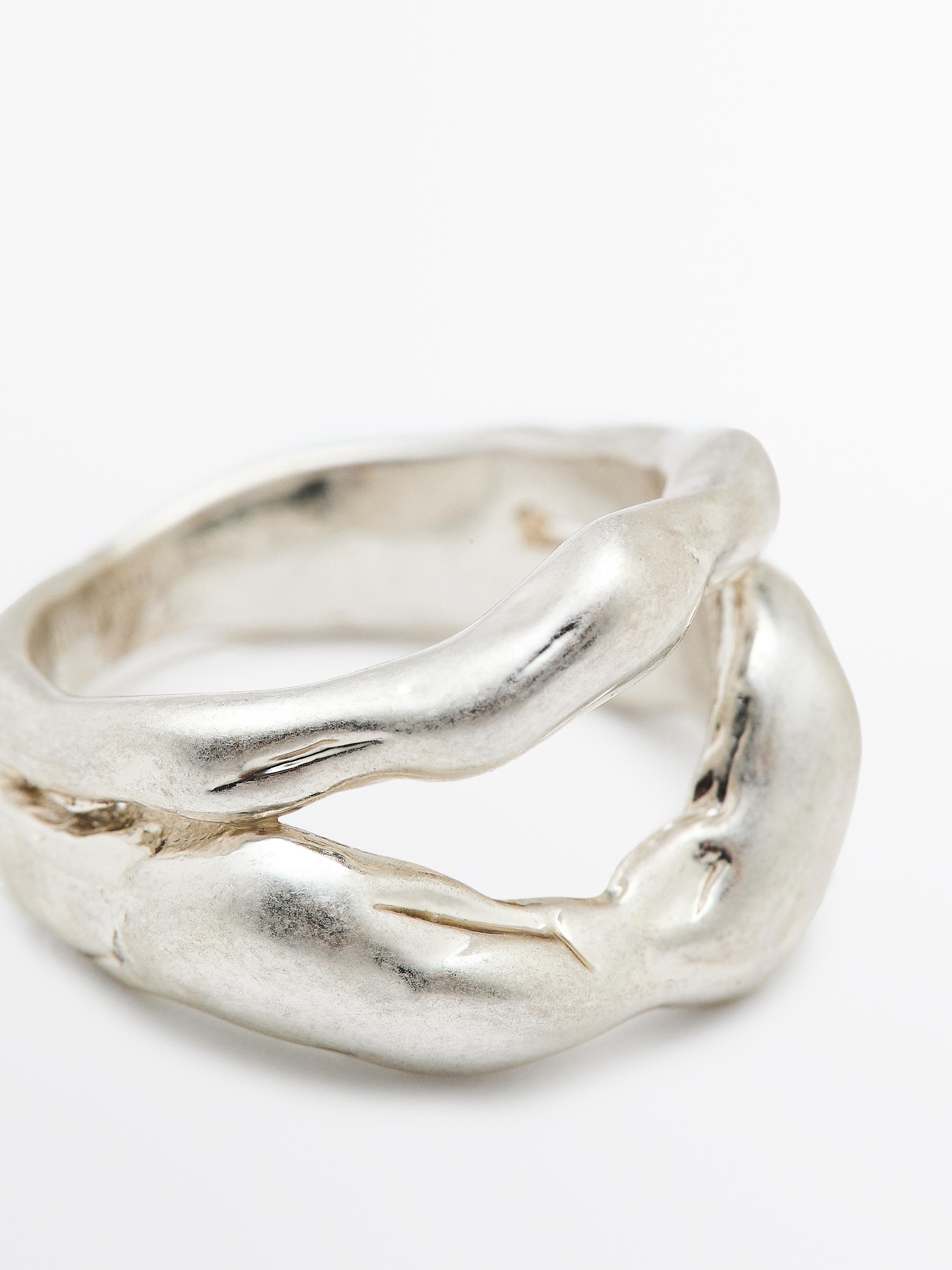 Abstract metal ring | Massimo Dutti US